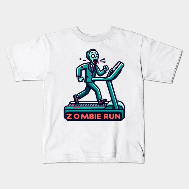 Zombie Run Kids T-Shirt by Rawlifegraphic